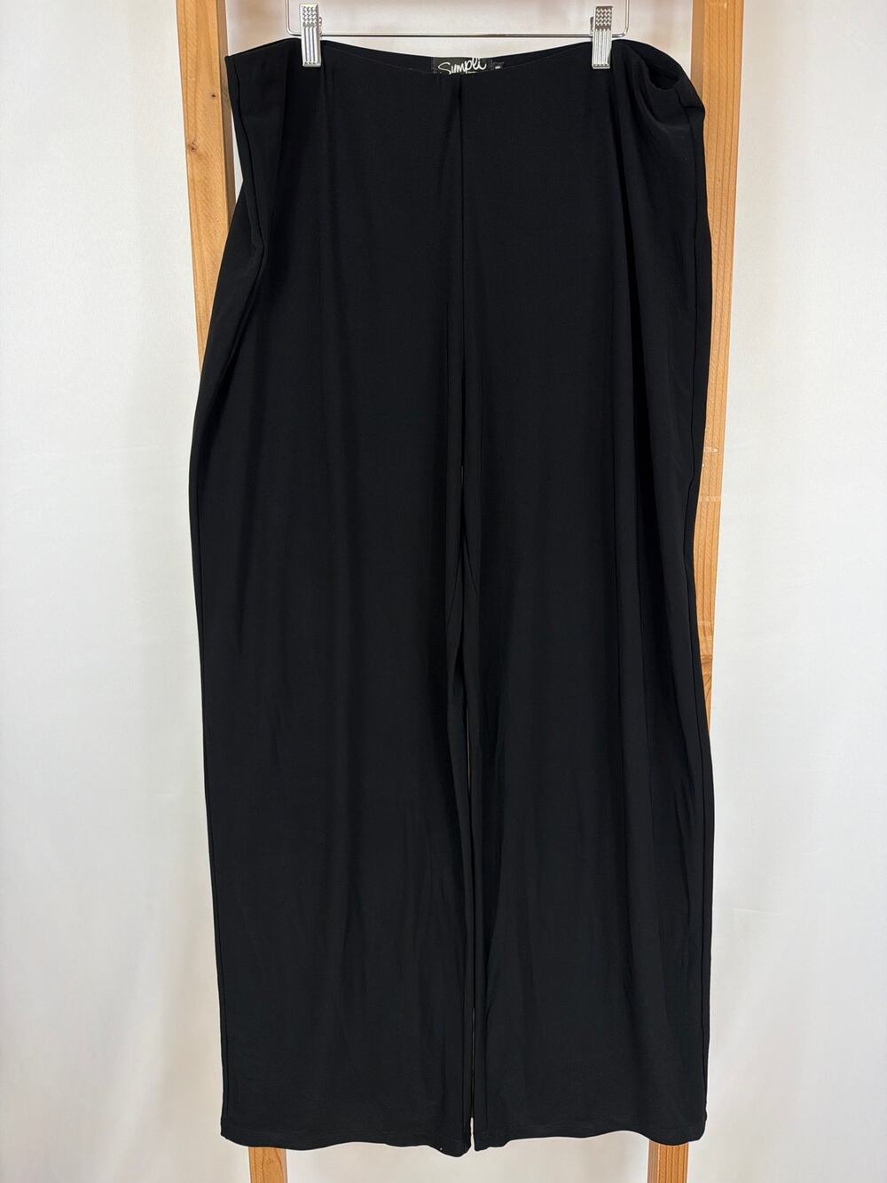 Sympli Black Elastic Waist Full Leg Pants Size 18